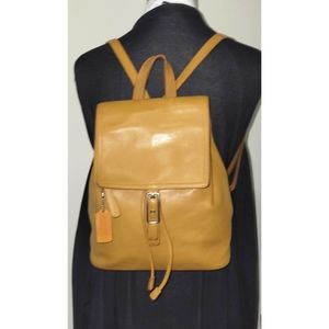 Coach Vintage 9827 Tan Leather Backpack Daypack Rucksack Bag